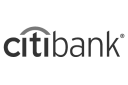 Citibank: logo in greyscale