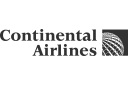 Continental Airlines: logo in greyscale
