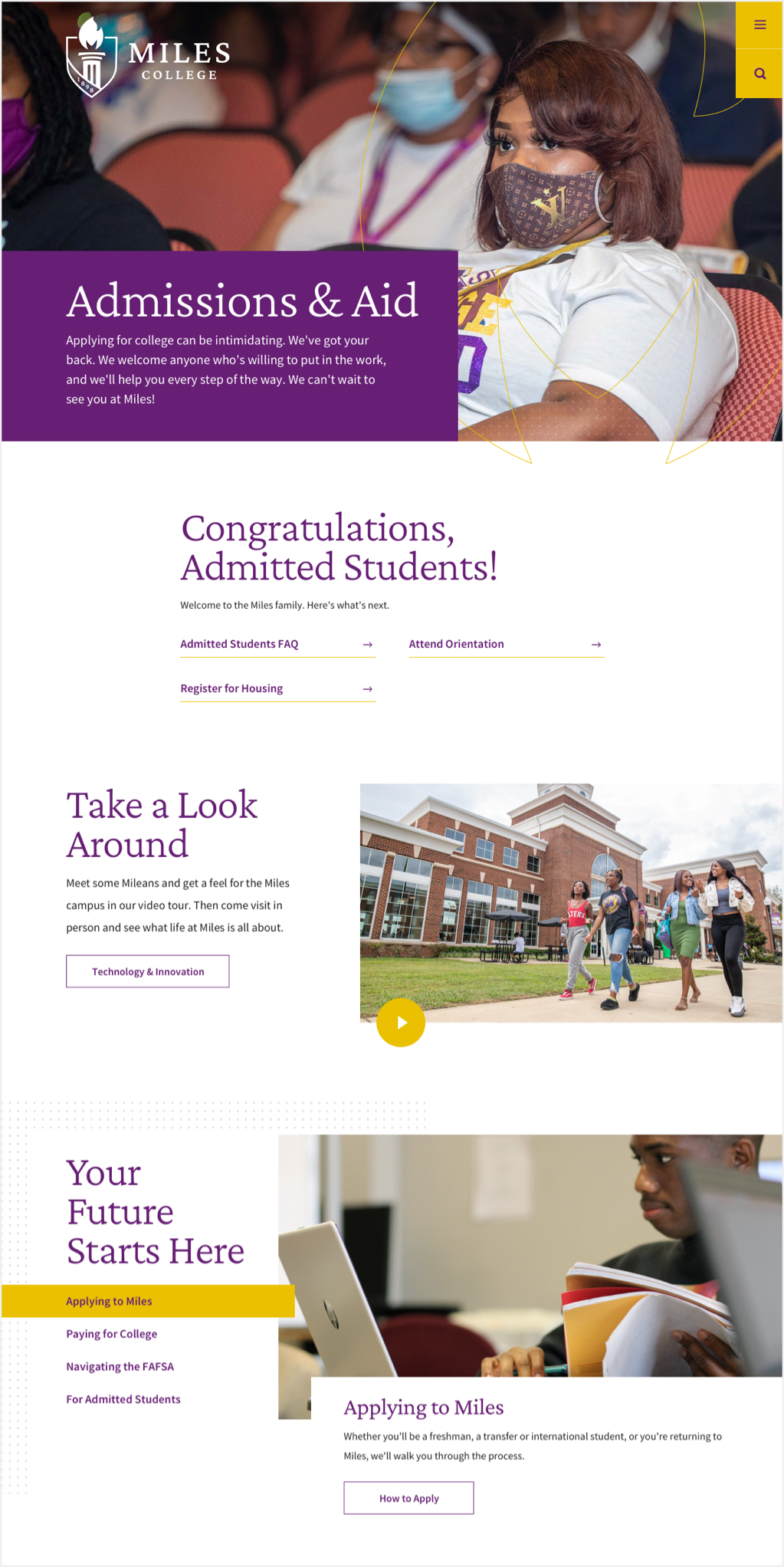 Miles College Website Image 2