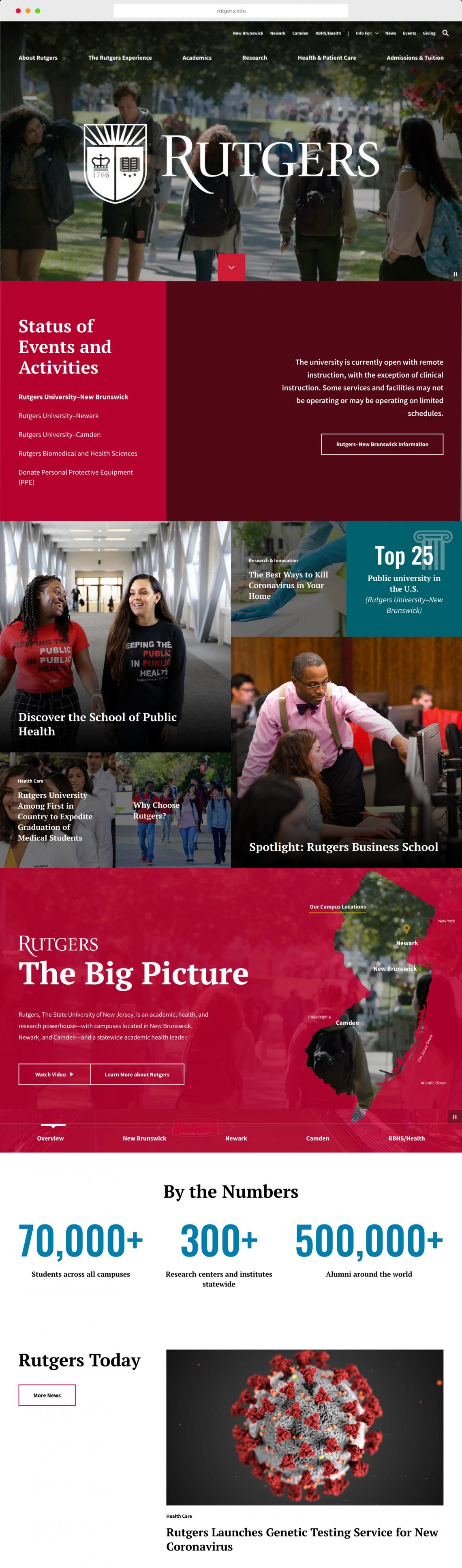 rutgers home page design