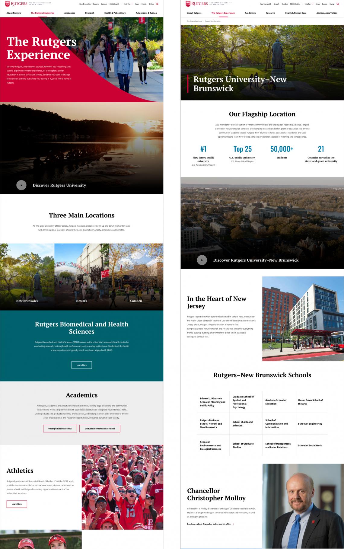 rutgers landing pages